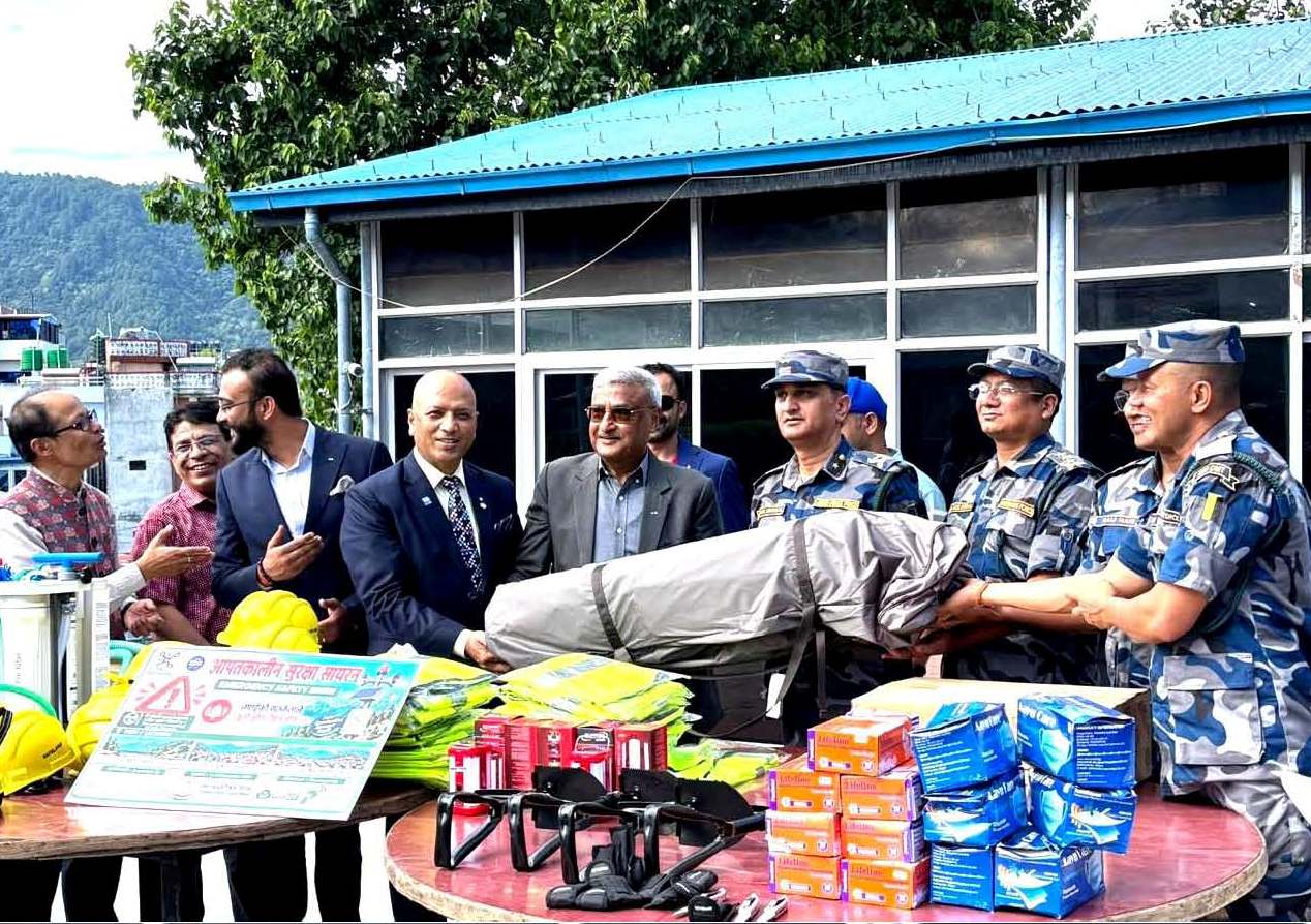 Support to APF Rescue Team / Relief Workers of Bhotekoshi-Trishuli Mega Flood (River Tsunami) at APF HQ, Hulchowk, Kathmandu.