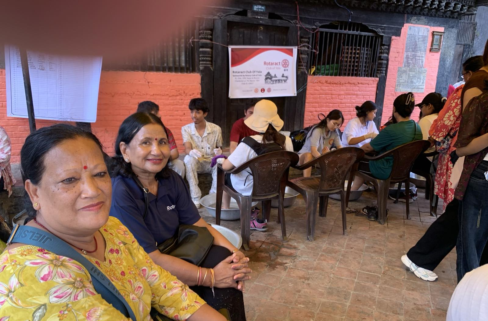 Foot Massage and first aid support to pilgrims in Mataya Procession